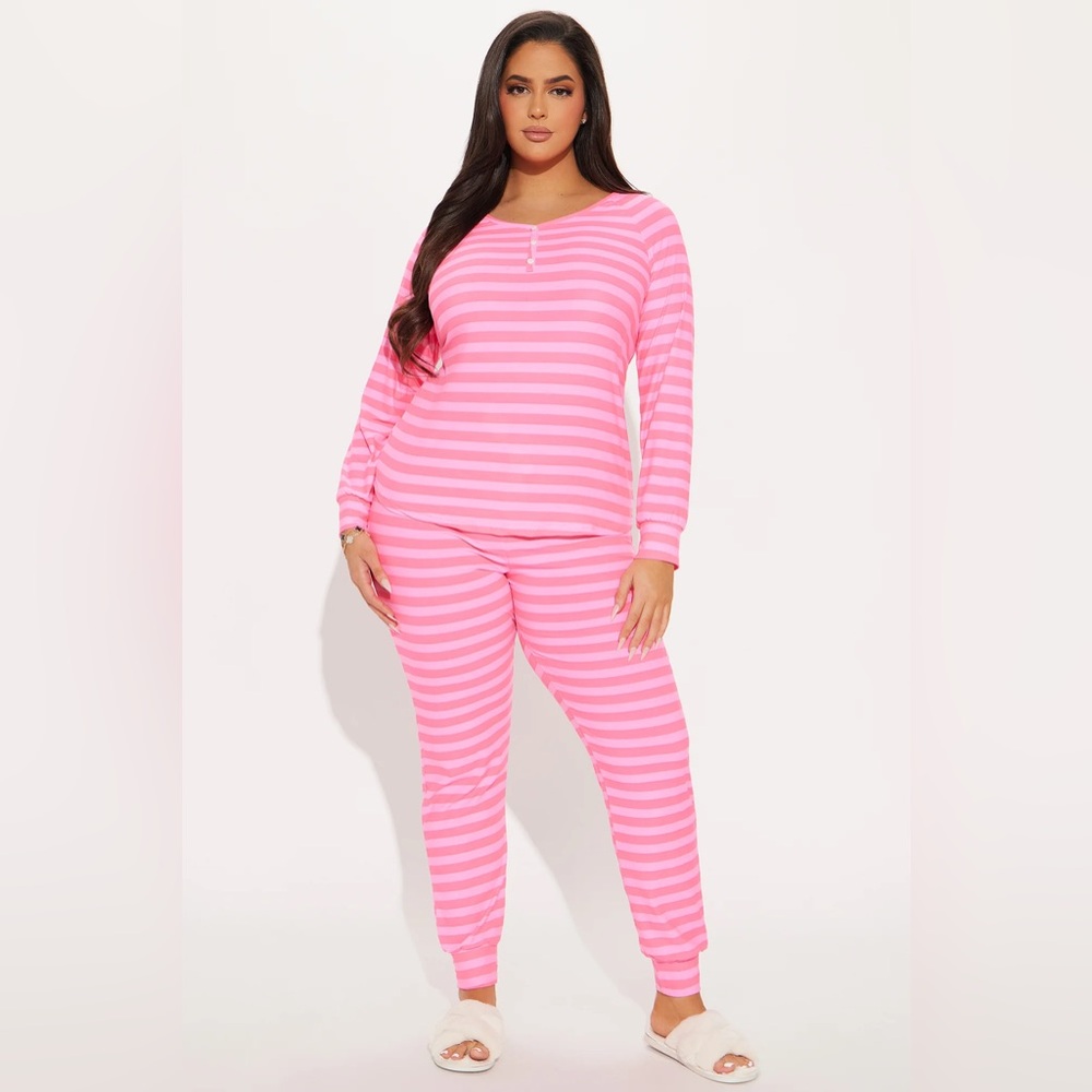 Pink Stripes PJ Jogger Set - Picture 4 of 6